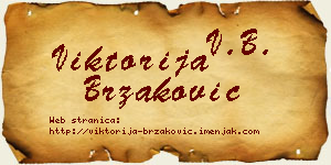 Viktorija Brzaković vizit kartica